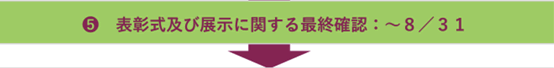 表彰式及び展示に関する最終確認　～8月31日